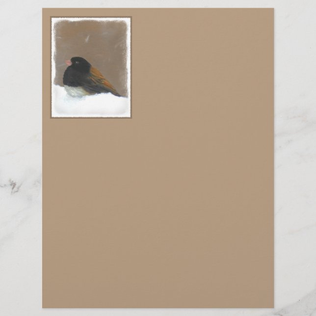 Mörk-Eyed Junco Painting - Original Bird Art (Framsida)