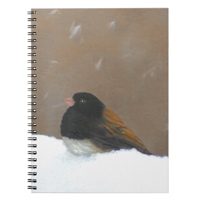 Mörk-Eyed Junco Painting - Original Bird Art Anteckningsbok (Framsidan)
