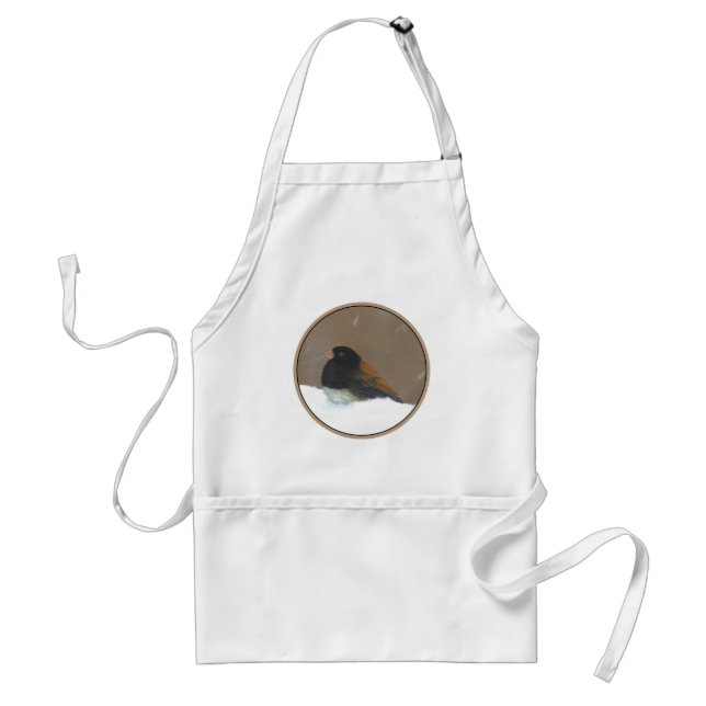 Mörk-Eyed Junco Painting - Original Bird Art Förkläde (Framsidan)