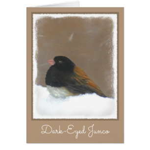 Mörk-Eyed Junco Painting - Original Bird Art Hälsningskort