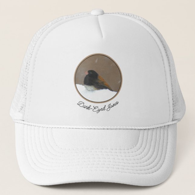 Mörk-Eyed Junco Painting - Original Bird Art Keps (Framsida)