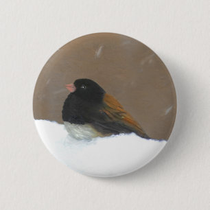 Mörk-Eyed Junco Painting - Original Bird Art Knapp