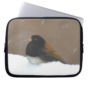 Mörk-Eyed Junco Painting - Original Bird Art Laptop Fodral
