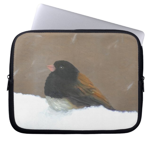 Mörk-Eyed Junco Painting - Original Bird Art Laptop Fodral (Framsidan)