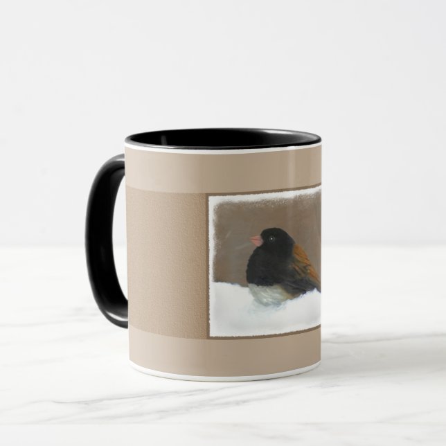 Mörk-Eyed Junco Painting - Original Bird Art Mugg (Framsida vänster)