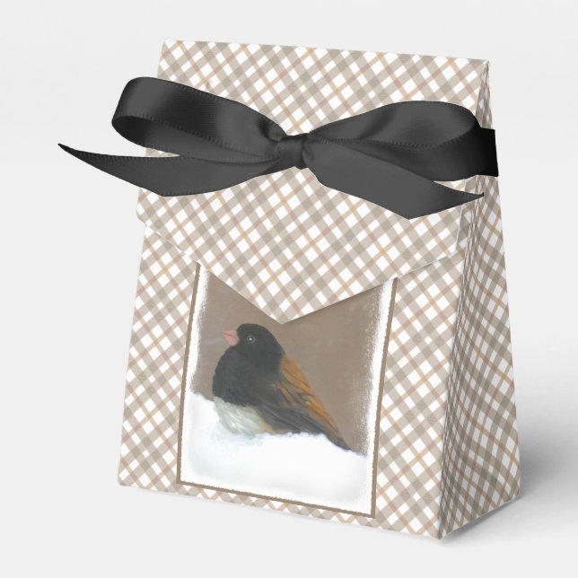 Mörk-Eyed Junco Painting - Original Bird Art Presentaskar (Framsidan Sidan)