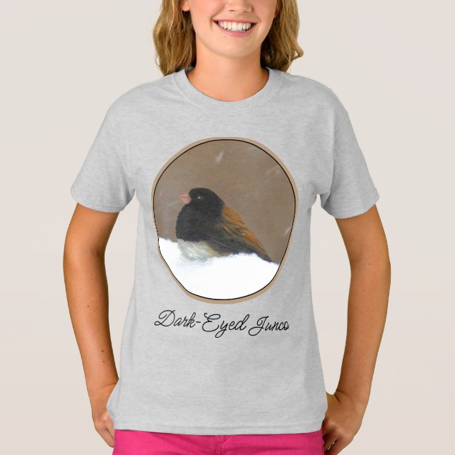 Mörk-Eyed Junco Painting - Original Bird Art-Shi T Shirt (Framsida)