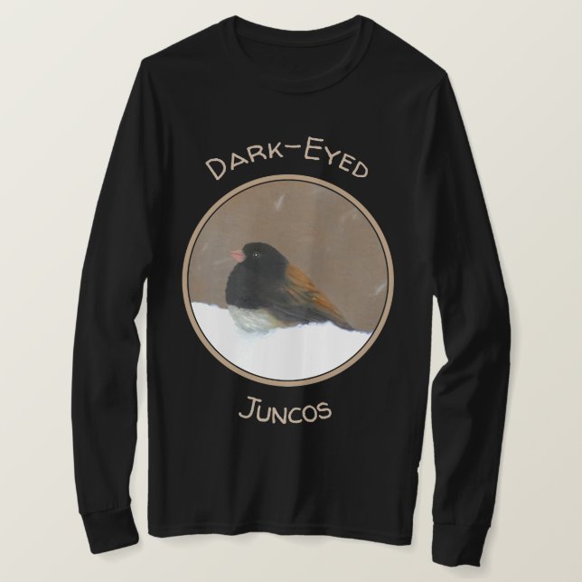 Mörk-Eyed Junco Painting - Original Bird Art T Shirt (Design framsida)