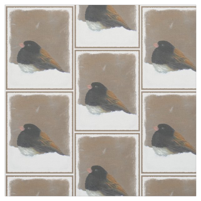 Mörk-Eyed Junco Painting - Original Bird Art Tyg (Provkarta)
