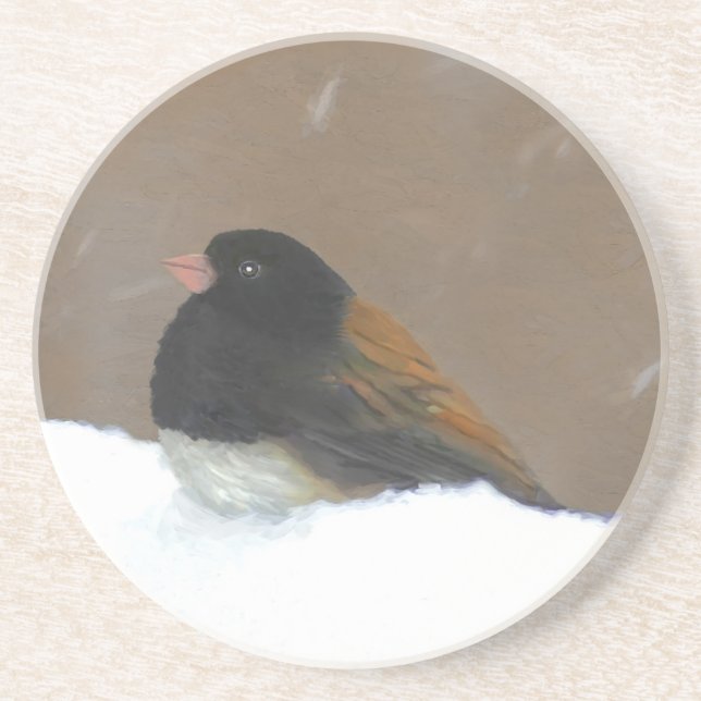 Mörk-Eyed Junco Painting - Original Bird Art Underlägg (Framsidan)