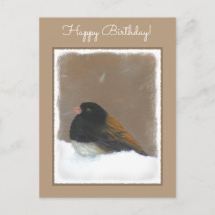 Mörk-Eyed Junco Painting - Original Bird Art Vykort