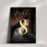 Mörk Faded Photo & Monogram Elegant Black Bröllop Bordsnummer<br><div class="desc">Bordsnumret i elegant skulle vara ett underbart tillägg till ert firande i bröllop. Lägg enkelt till dina egna uppgifter genom att klicka på alternativet "anpassa". 🌸 OBS! Kortets storlek är 3, 5 x 5 tum. Om du vill ha en större storlek kontaktar du mig innan du 💖 skapar ditt köp....</div>