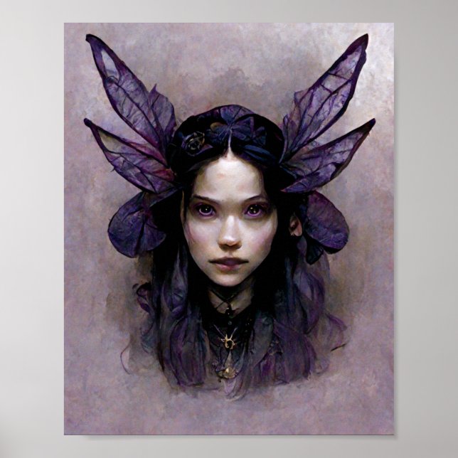 Mörk Fairy 2 Goth Gothic Fantasy Art Poster (Framsidan)