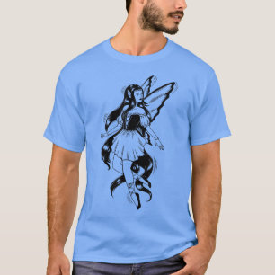 Mörk Fairy Älvors Magic Fly Vingar T Shirt