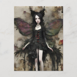 Mörk Fairy Collage Vykort
