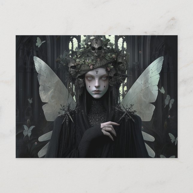 Mörk Fairy Fantasy Art Vykort (Framsida)