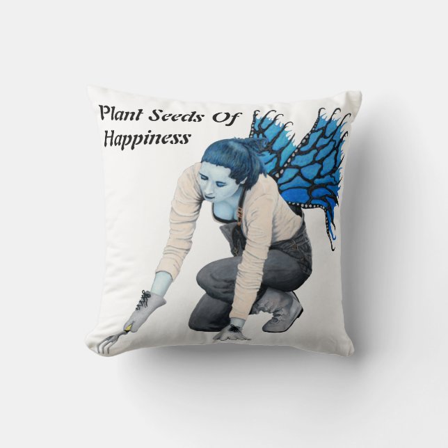 Mörk Fairy Garden Fantasy Art Dekorativ kudde (Framsida)