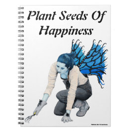 Mörk Fairy Garden  Fantasy Art Notebook Anteckningsbok