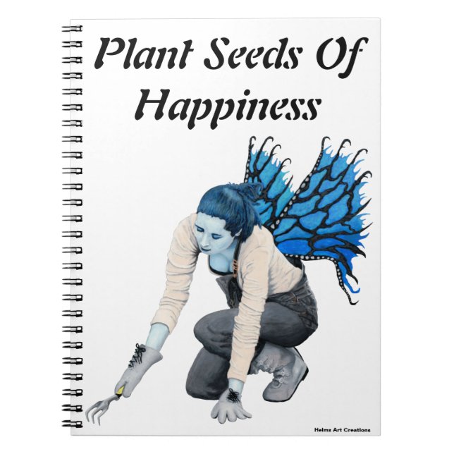 Mörk Fairy Garden  Fantasy Art Notebook Anteckningsbok (Framsidan)