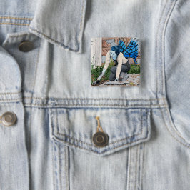Mörk Fairy Garden Gardener Fantasy Art Button Knapp
