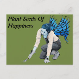 Mörk Fairy Garden Gardener Fantasy Art Postcard Vykort