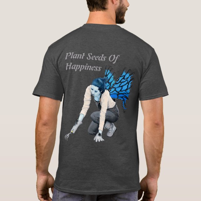 Mörk Fairy Garden Gardener Fantasy Art Shirt T (Baksida)