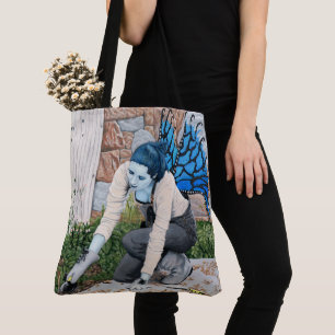 Mörk Fairy Garden Gardener Fantasy Graphic Tote Tygkasse