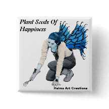 Mörk Fairy Gardener  Fantasy Art Button