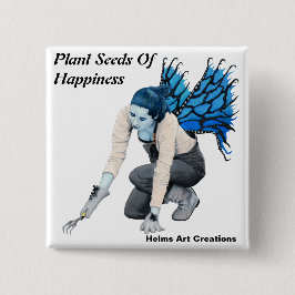 Mörk Fairy Gardener  Fantasy Art Button Knapp