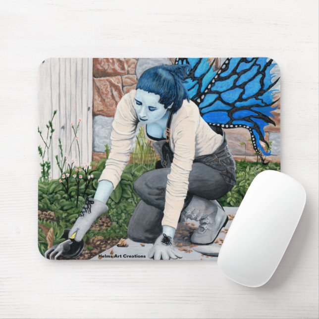 Mörk Fairy Gardener  Fantasy Art Mousepad Musmatta (Med mus)