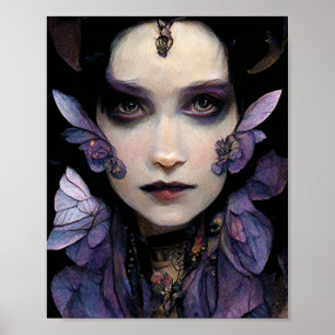 Mörk Fairy Goth Gothic Fantasy Art Poster