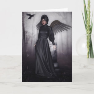 Mörk Fallen Angel Halloween-hälsningskort Kort