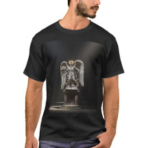 Mörk Fallen Ängla Staty\Gotisk Katedral T-Shirt