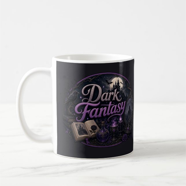Mörk Fantasy Älskare Kaffemugg (Vänster)