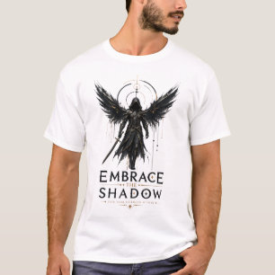 Mörk Fantasy Ängel Krigare Grafisk T-Shirt