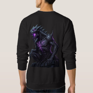 Mörk Fantasy Beast Long Slee Lång Ärmad Tröja