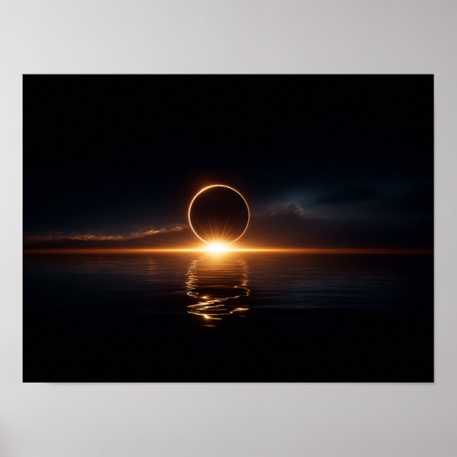 Mörk Fantasy Dal med lysande grön himmel och Rui Poster (Framsidan)