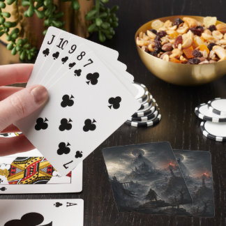 Mörk Fantasy Eclipse Gotisk Slott Poker Spelande Casinokort