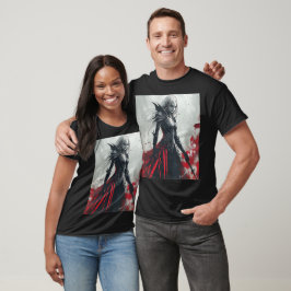 Mörk Fantasy Elfkrigare – Gotisk Väggkonst T Shirt