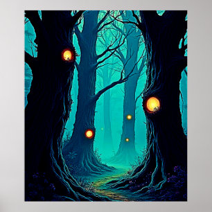 Mörk Fantasy Forest My Poster