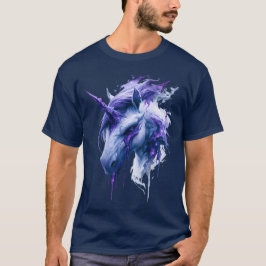 Mörk Fantasy Galaxy Enhörning Tröja