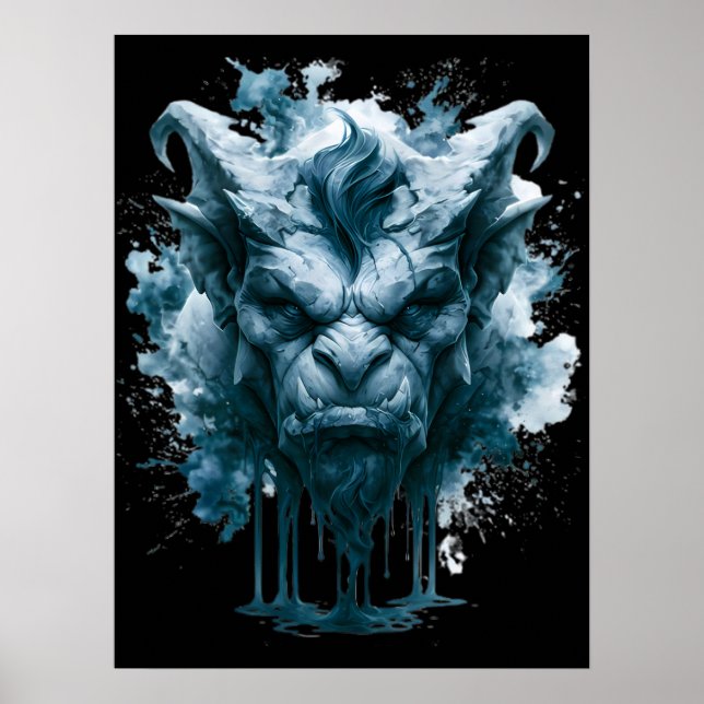 Mörk Fantasy Gargoyle Affisch (Framsidan)