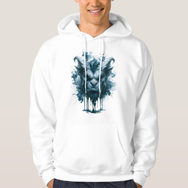 Mörk Fantasy Gargoyle Tröja Hoodie (Framsida)
