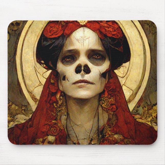 Mörk Fantasy Gothic Skull Woman 3 Musmatta (Framsidan)