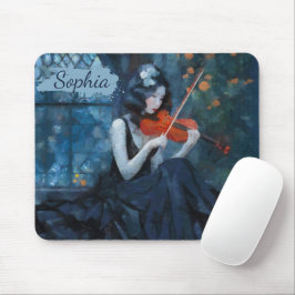 Mörk Fantasy Gothic Violinist i Moonlit Garden Musmatta