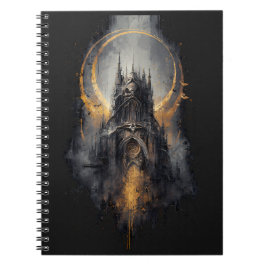 Mörk Fantasy Gotisk Arkitektur Journal Anteckningsbok