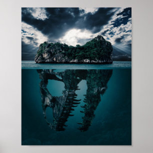 Mörk Fantasy Island Art Poster