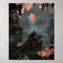 Mörk Fantasy Knäande Riddare
