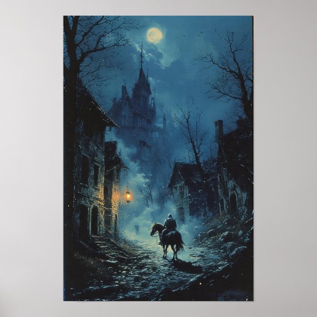 Mörk Fantasy Knight Affisch (Framsidan)