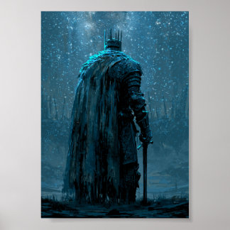 Mörk Fantasy Röd Kapuschong Riddare Affisch 